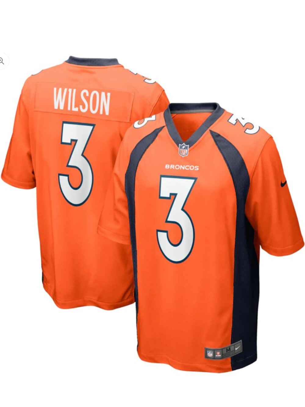Russell Wilson Denver Broncos Nike Alternate Game Jersey - Orange Adult Mens